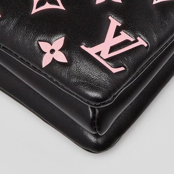 Louis Vuitton Black/Pink Monogram Embossed Lambskin Leather Coussin BB Bag - Picture 10 of 11